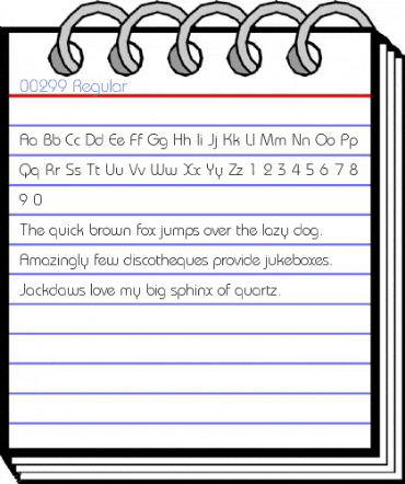 00299 Regular Font