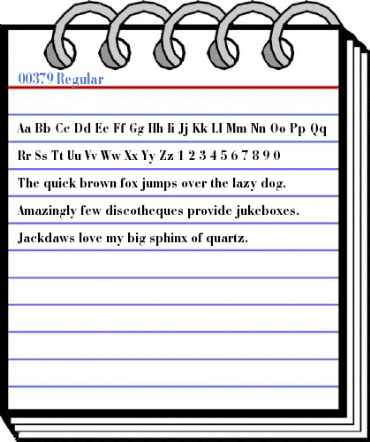 00379 Regular Font