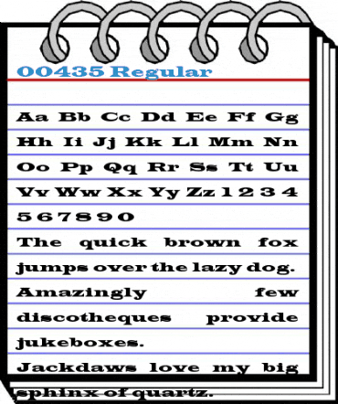 00435 Regular Font