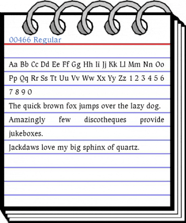 00466 Regular Font