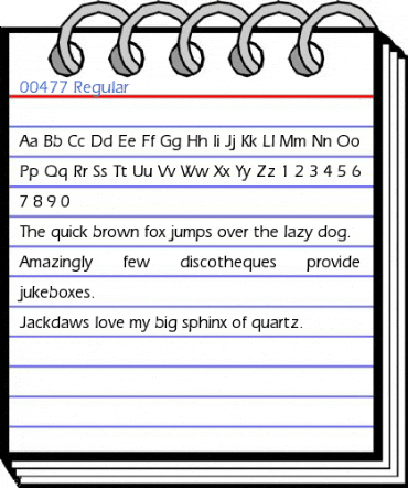 00477 Regular Font