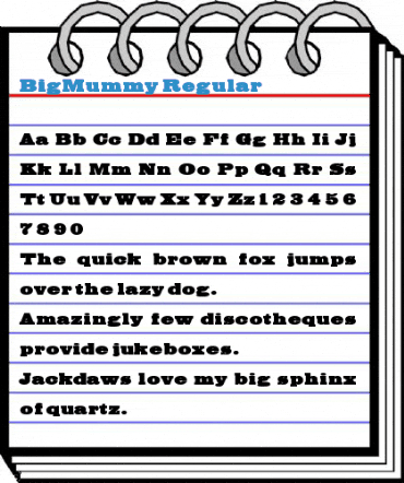 BigMummy Regular Font
