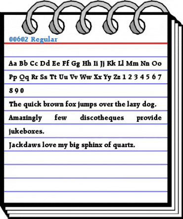 00602 Regular Font