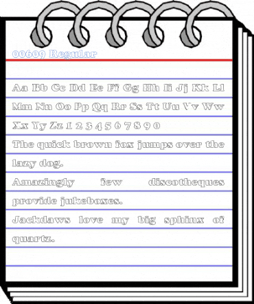 00609 Regular Font