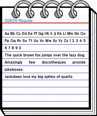 00650 Regular Font