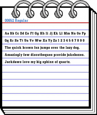 00652 Regular Font