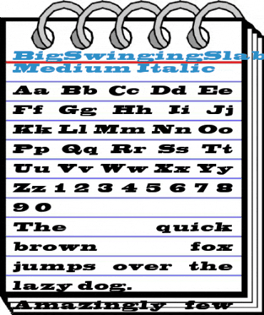 BigSwingingSlabS Medium Italic Font