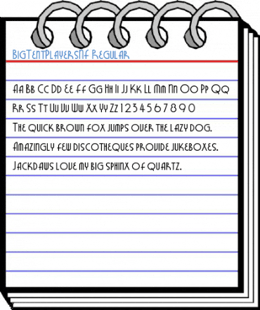 BigTentPlayersNF Regular Font