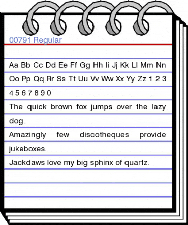 00791 Regular Font