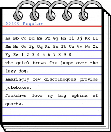 00809 Regular Font