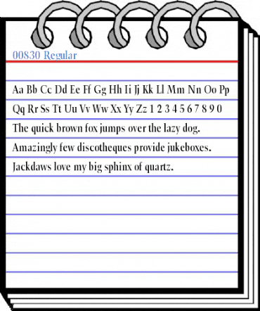 00830 Regular Font