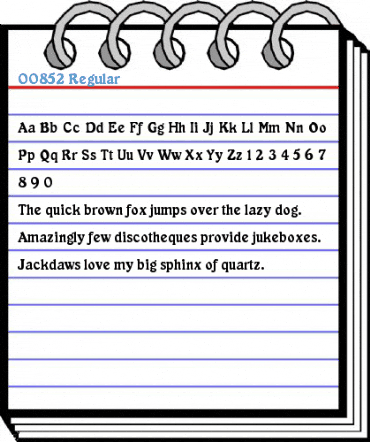 00852 Regular Font