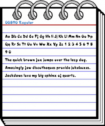00890 Regular Font