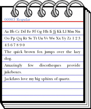 00903 Regular Font