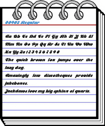 00905 Regular Font