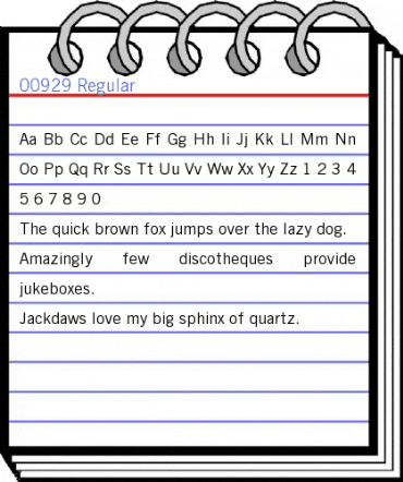 00929 Regular Font
