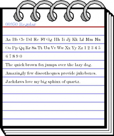 00950 Regular Font