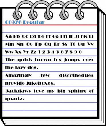 00976 Regular Font
