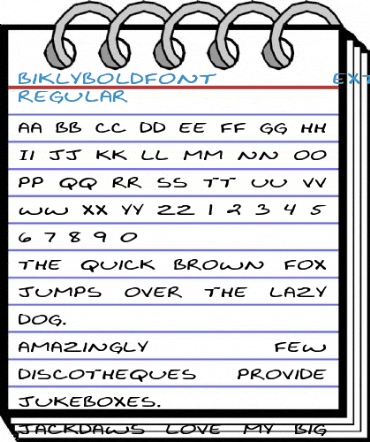 BiklyBoldFont Extended Regular Font