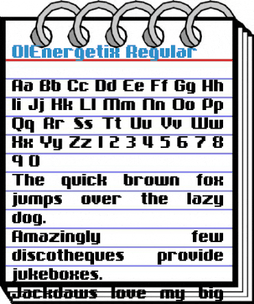 01Energetix Regular Font