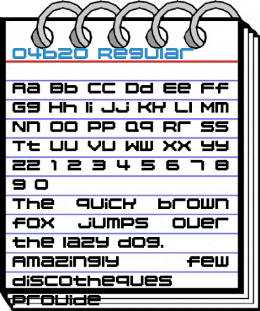 04b20 Regular Font
