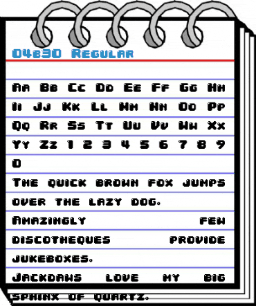 04b30 Regular Font