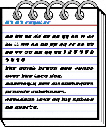 09 27 Regular Font