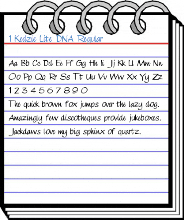 1 Kedzie Lite DNA Regular Font