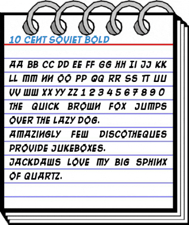 10 Cent Soviet Bold Font