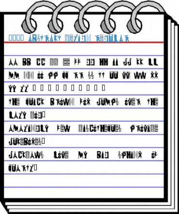 101! Abstrakt DeZign Regular Font