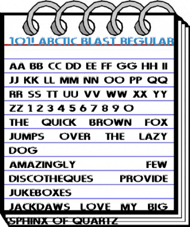 101! Arctic Blast Regular Font