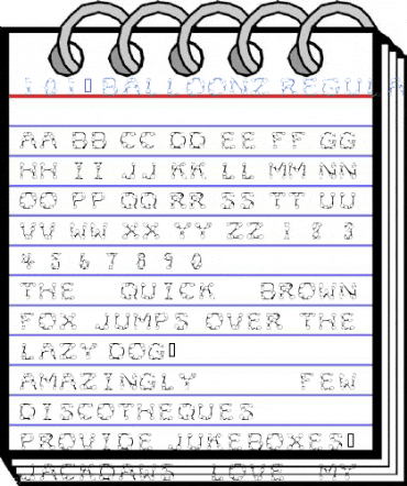 101! BalloonZ Regular Font