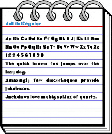 AdLib Regular Font