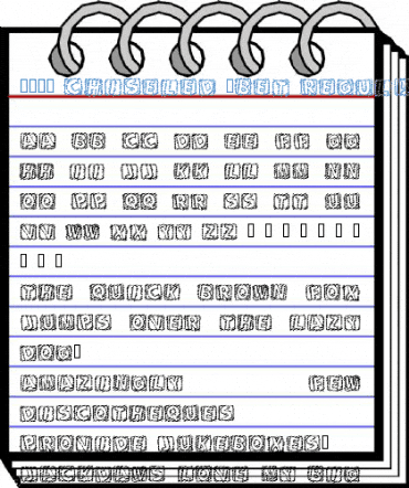 101! Chiseled 'Bet Regular Font
