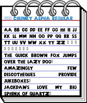 101! Chunky Alpha Regular Font