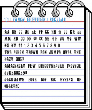 101! Fancy Letterin' Regular Font