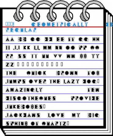 101! Geometrically DeZigneD Regular Font