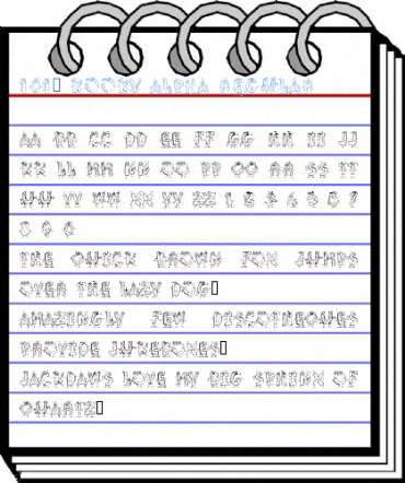 101! KooKy AlphA Regular Font