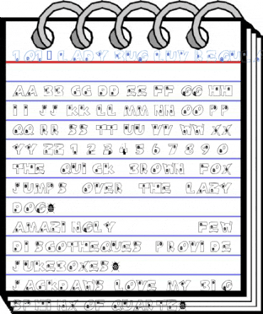 101! Lady Bug LuV Regular Font