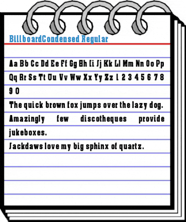 BillboardCondensed Regular Font