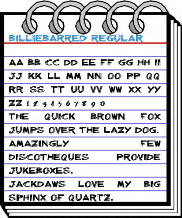 billieBarred Regular Font