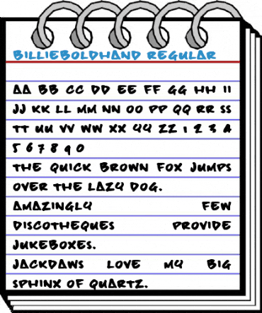 billieBoldHand Regular Font