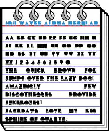 101! WaVee Alpha Regular Font