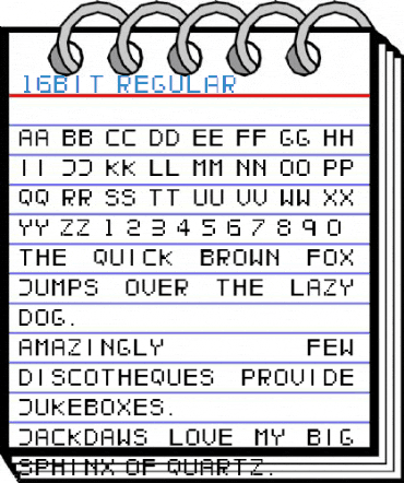 16bit Regular Font