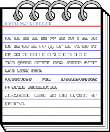 1900.80.5 Regular Font