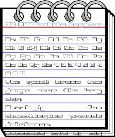 1B_MAZE-white Regular Font