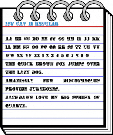 1st Cav II Regular Font