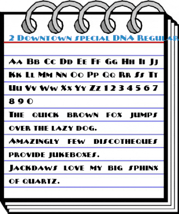 2 Downtown special DNA Regular Font