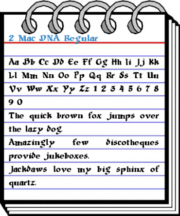 2 Mac DNA Regular Font