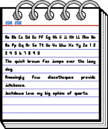 208 208 Font